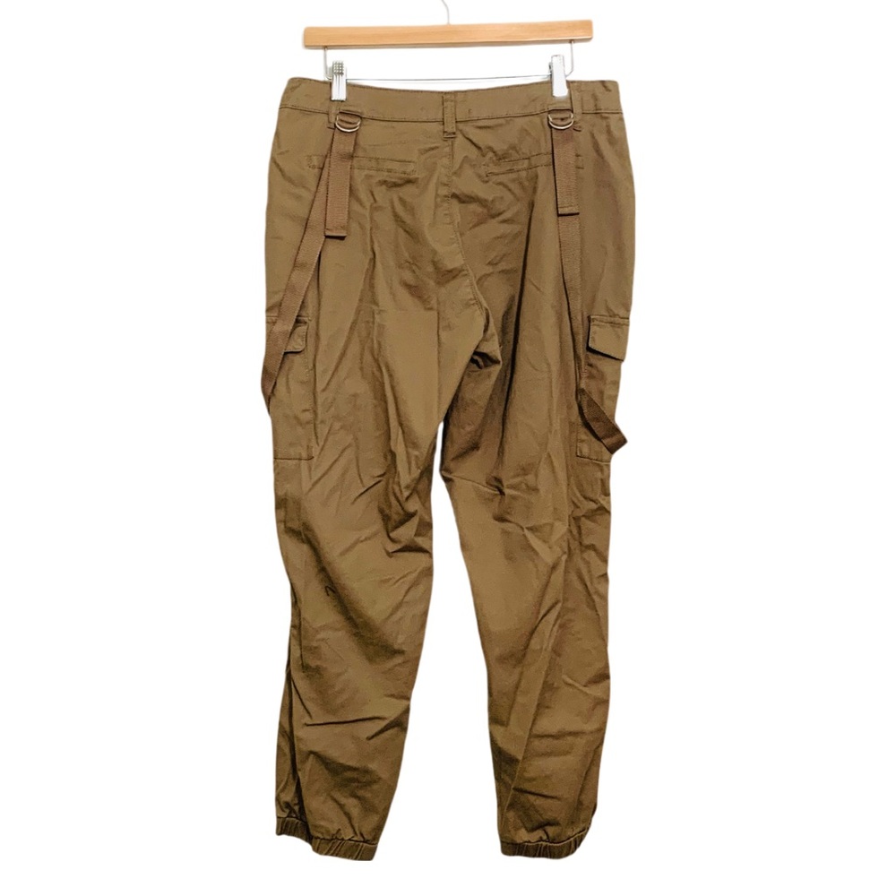Cargo Pants Cali 1850 Suspender Brown Twill   Large Pockets High Rise Large NWT - Picture 3 of 16